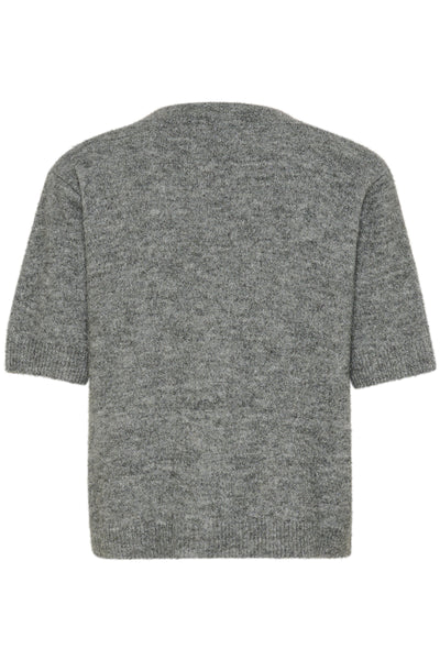 KBNoabelle Short Cardigan Grey Melange - 10105394 Thumbnail