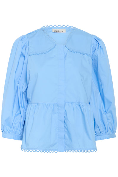 KBAnnabelle Nette Blouse DELLA ROBBIA BLUE - 10105537 Thumbnail
