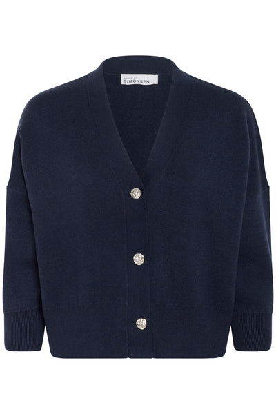 KBAntonella V-Neck Cardigan Inkwell - 10105544 Thumbnail