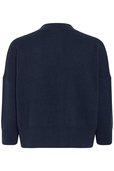 KBAntonella V-Neck Cardigan Inkwell - 10105544 Thumbnail