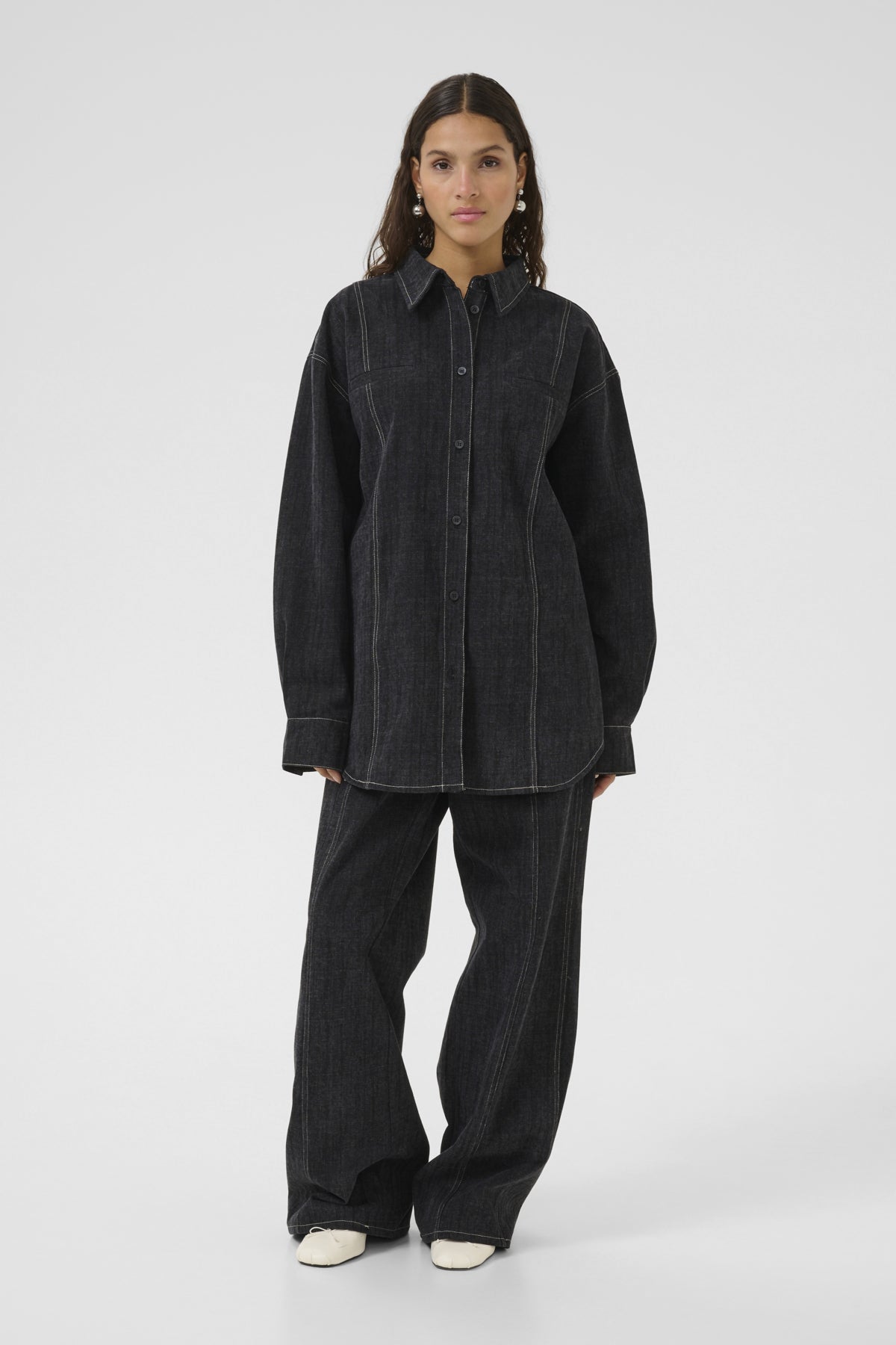 KBBeverly Denim Shirt Dark Grey Denim - 10105566