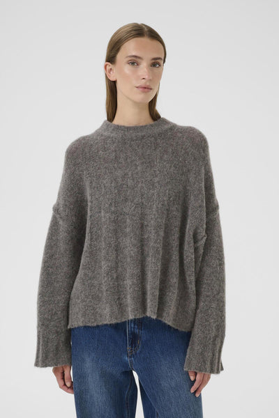 KBBlake Lara Oneck Dark Gray Melange - 10105592 Thumbnail