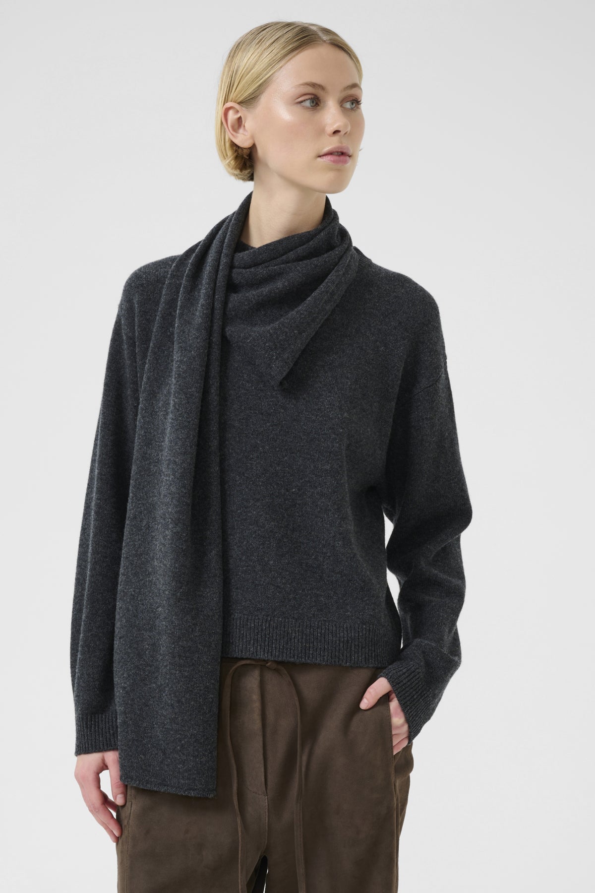 KBBerenice Pullover Dark Gray Melange - 10105674