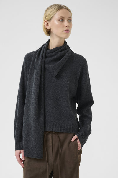 KBBerenice Pullover Dark Gray Melange - 10105674 Thumbnail
