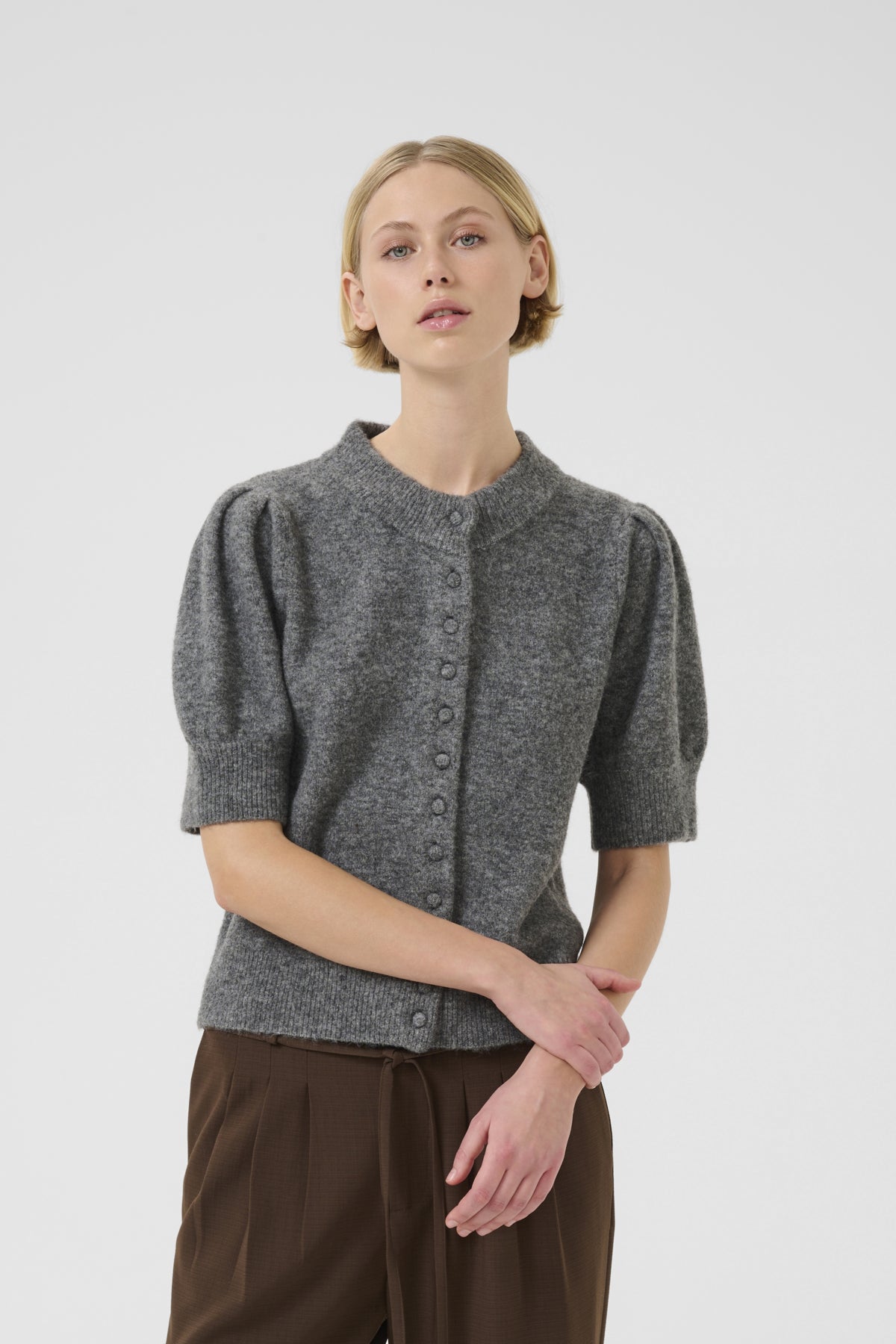 KBBrona Noabelle Cardigan Medium Grey Melange - 10105684