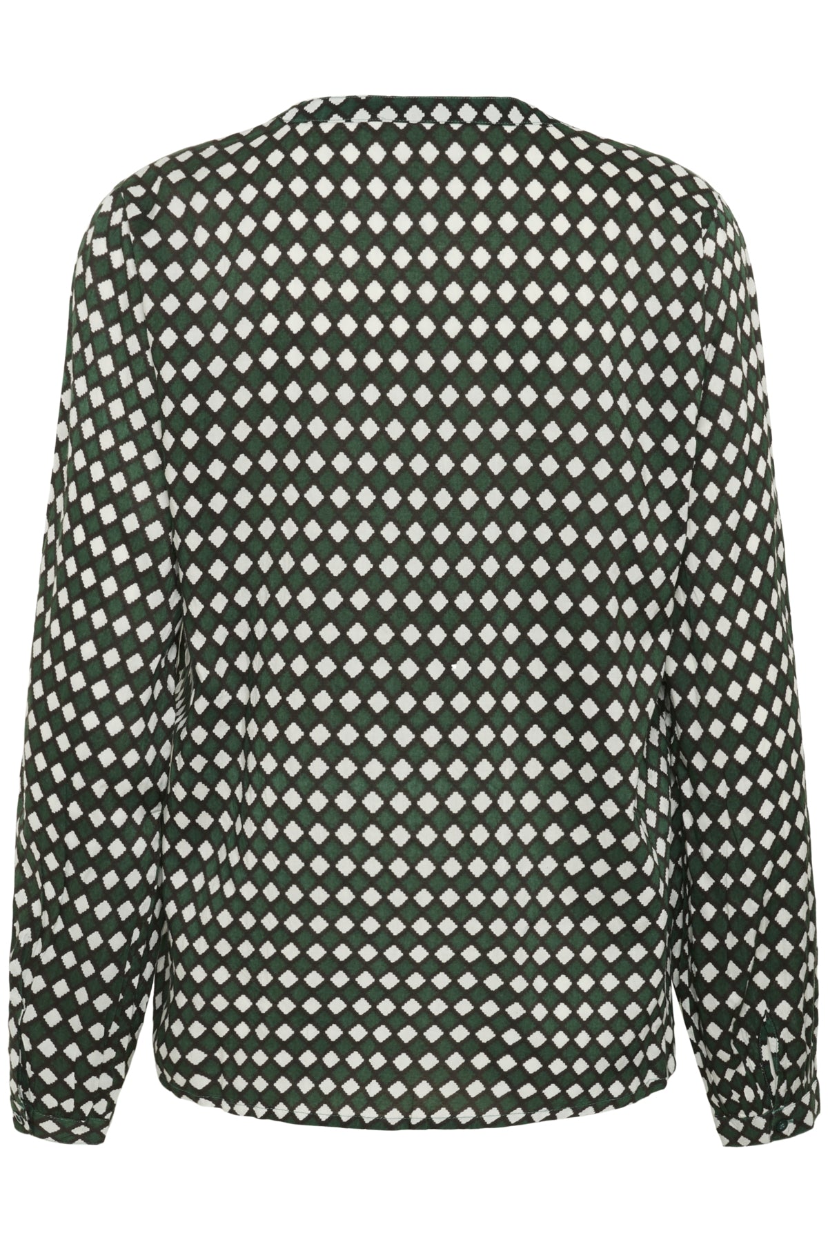 KAsary Tilly Blouse Dark Green -Diamond Print - 10503502