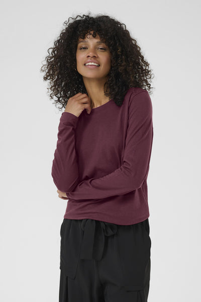 KAmarin LS T-shirt Windsor Wine - 10505902 Thumbnail