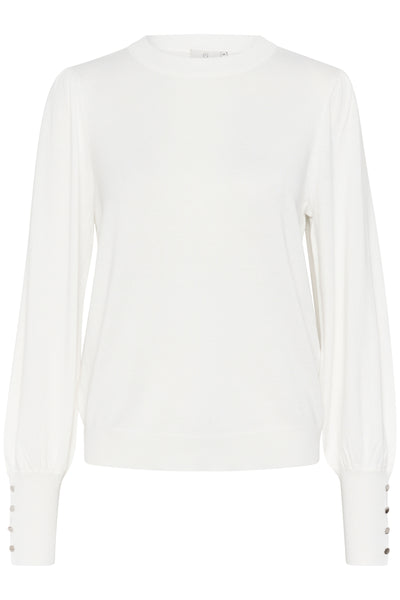 KAlizza Round Neck Knit Pullov Chalk - 10508681 Thumbnail