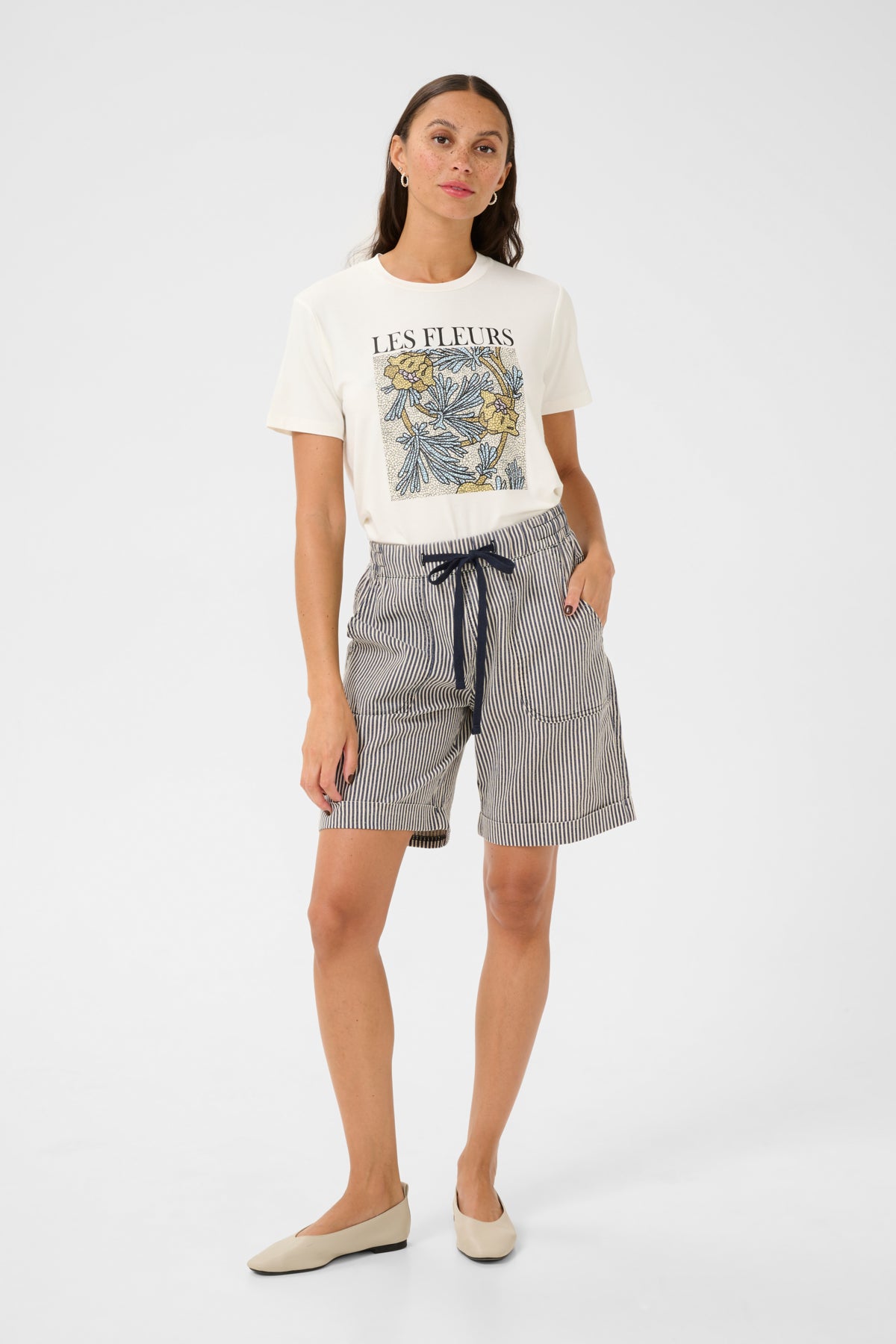 KAnaya Striped Shorts Midnight/White Stripe - 10509008