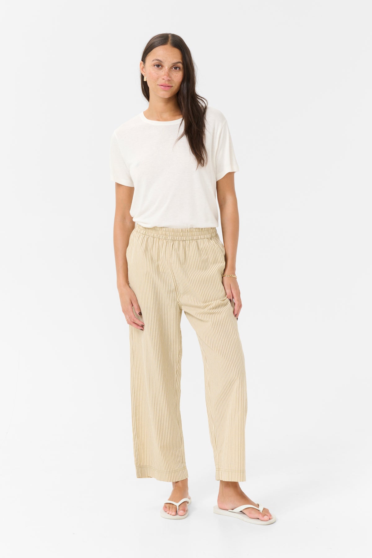 KAnaya Striped Culotte Pants Chincilla / White stripe - 10509009