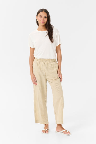 KAnaya Striped Culotte Pants Chincilla / White stripe - 10509009 Thumbnail