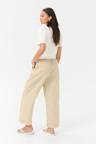 KAnaya Striped Culotte Pants Chincilla / White stripe - 10509009 Thumbnail