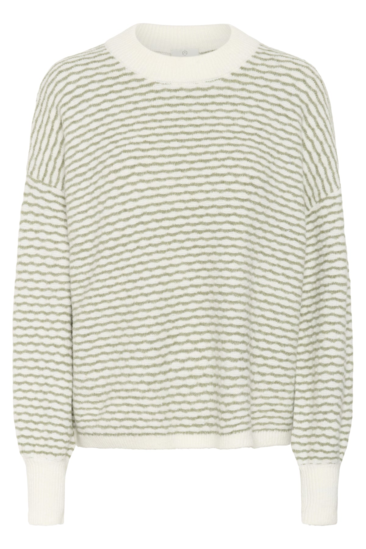 KAellery Knit Pullover Oil Green/Turtledove Stripe - 10509032