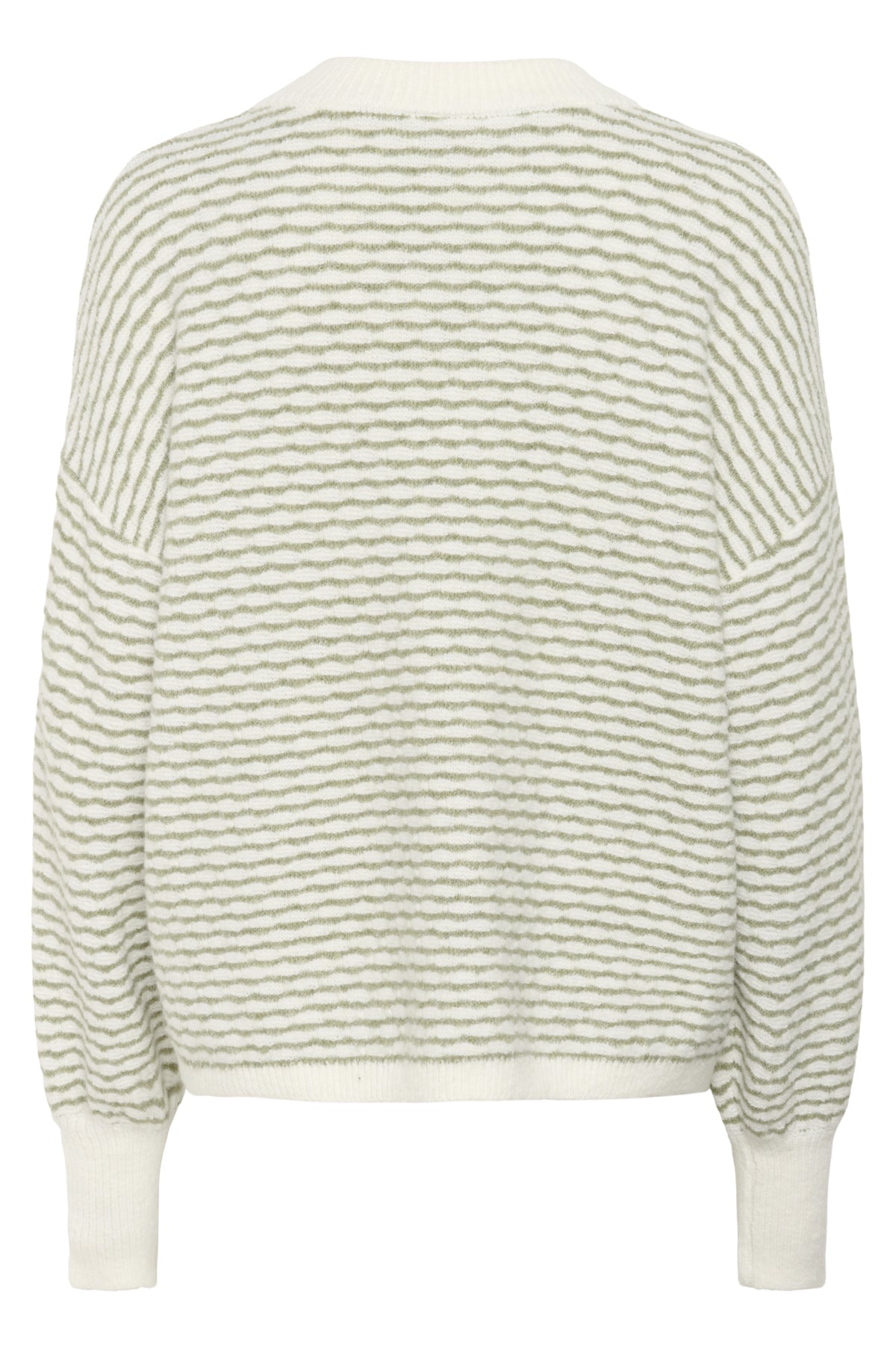 KAellery Knit Pullover Oil Green/Turtledove Stripe - 10509032