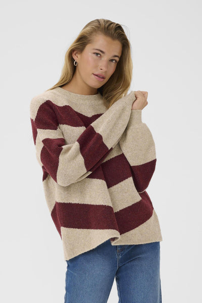 KAverana Knit Pullover Feather G.M./Windsor W. Stripe - 10509061 Thumbnail