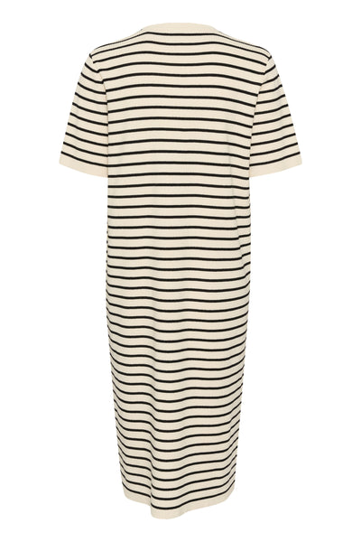 KAjordie Knit Dress Turtledove / Black Stripe - 10509387 Thumbnail