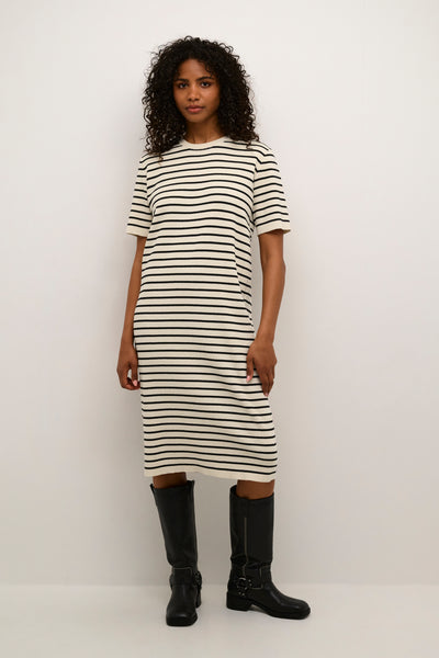 KAjordie Knit Dress Turtledove / Black Stripe - 10509387 Thumbnail