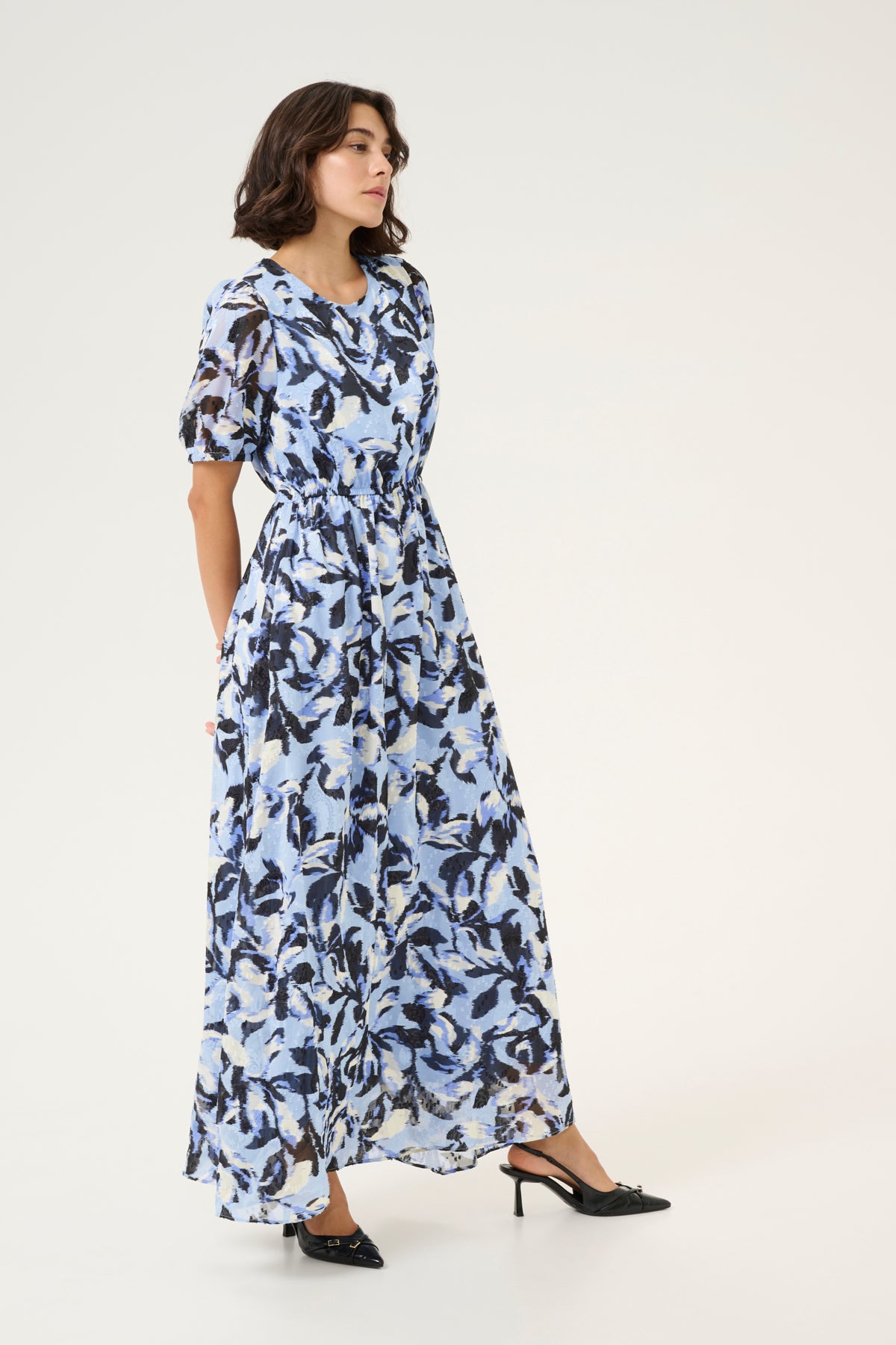 KAelina Maxi Dress Blue Flower Print - 10509573