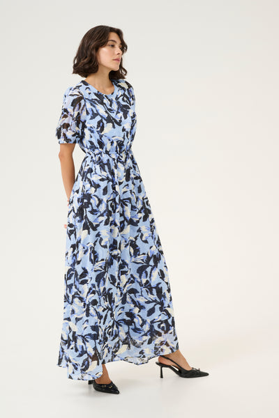 KAelina Maxi Dress Blue Flower Print - 10509573 Thumbnail