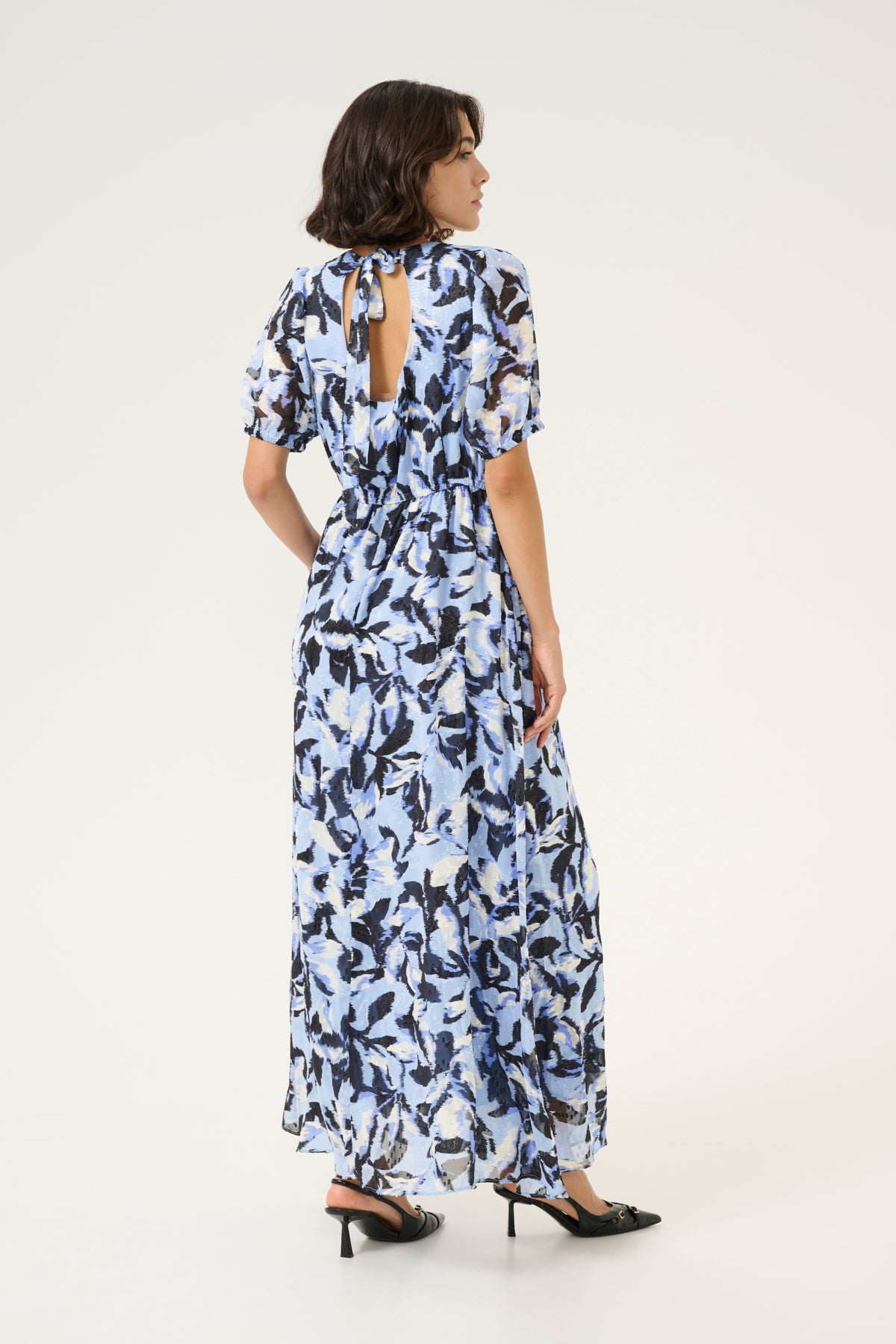 KAelina Maxi Dress Blue Flower Print - 10509573