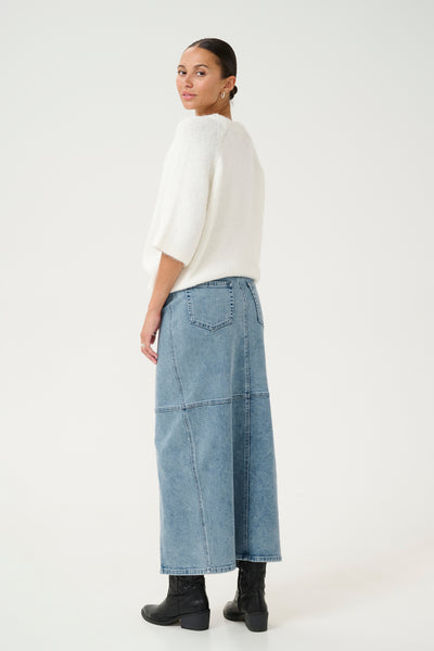 KAdoriana Denim Skirt Washed Blue Denim - 10509582 Thumbnail