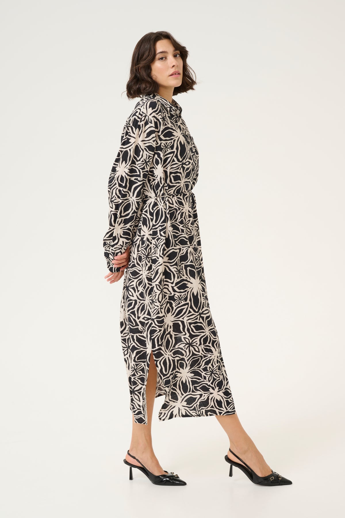 KAhannah Dress Black / Light Beige Flower - 10509605