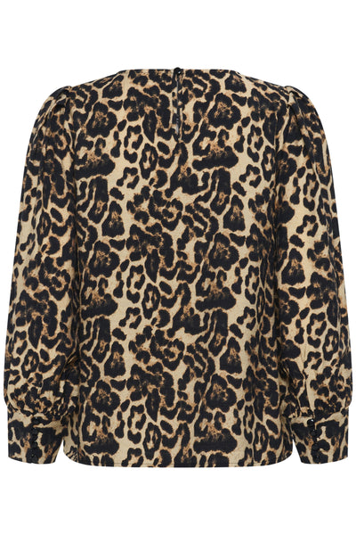 KAhannah Blouse Naturel Leopard Print - 10509607 Thumbnail