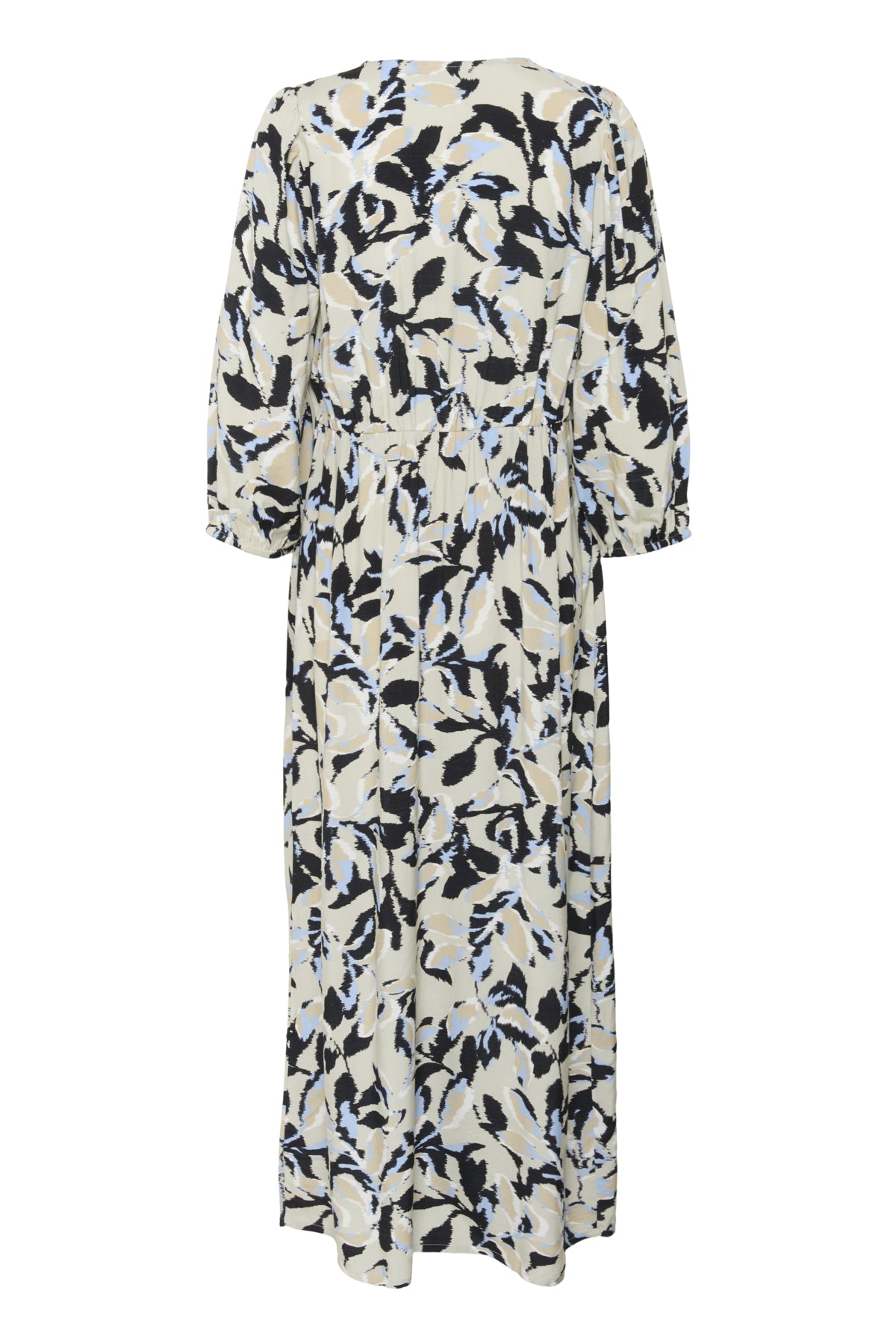 KApedra Dress Beige/Black/Blue Blurry Leaf - 10509618