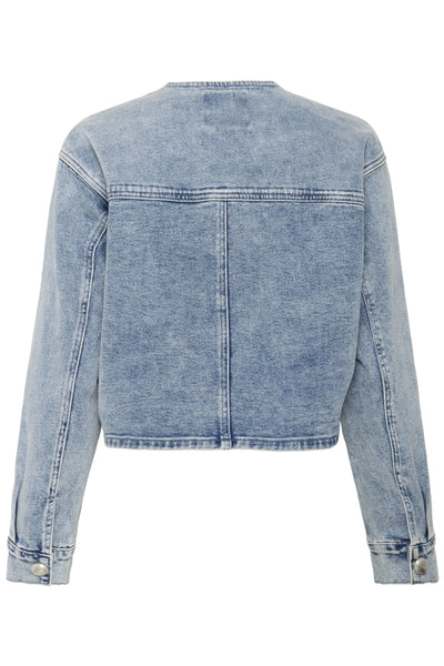 KAdoriana Denim Jacket Washed Blue Denim - 10509620 Thumbnail