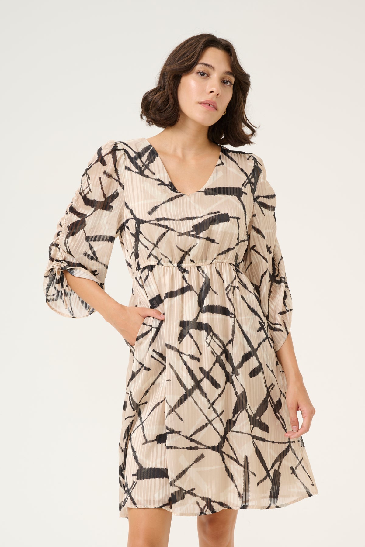 KAarchy Dress Feather Gray/Black Graphic - 10509628