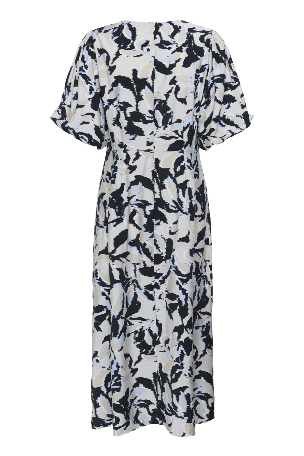 KApaco Dress Beige/Black/Blue Blurry Leaf - 10509643