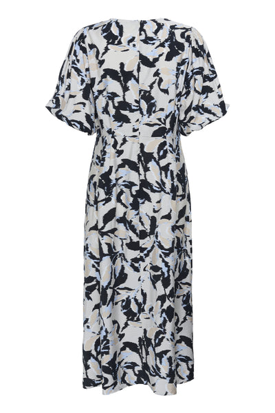 KApaco Dress Beige/Black/Blue Blurry Leaf - 10509643 Thumbnail