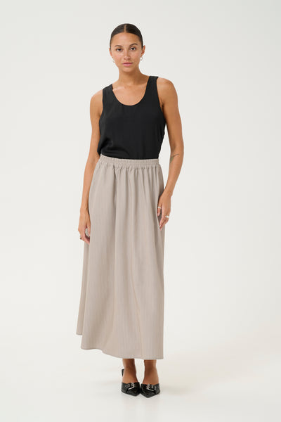 KAesther Skirt Feather Gray Melange Pinstripe - 10509644 Thumbnail