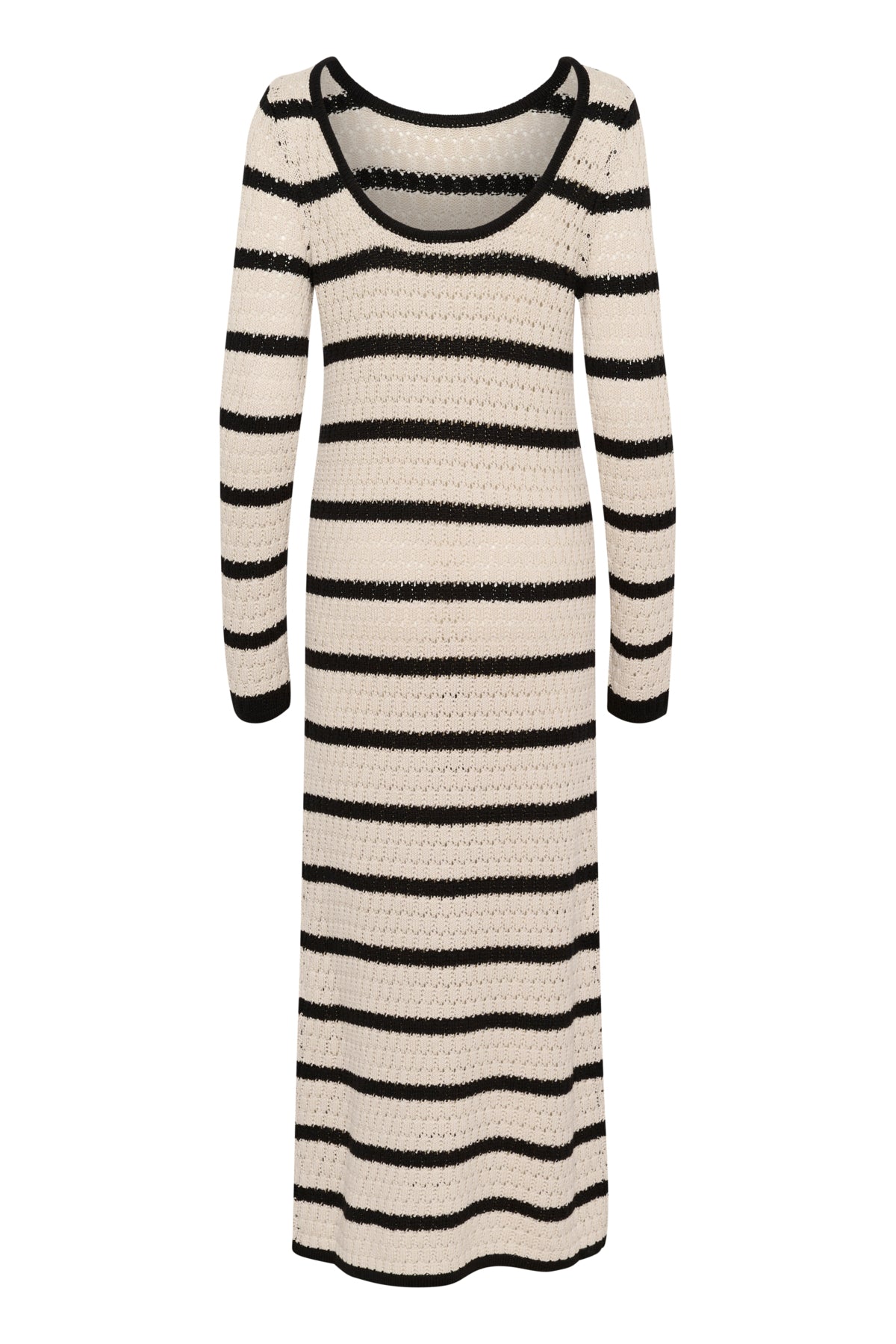 KAeleanor Knit Dress Feather Gray / Black Stripe - 10509646
