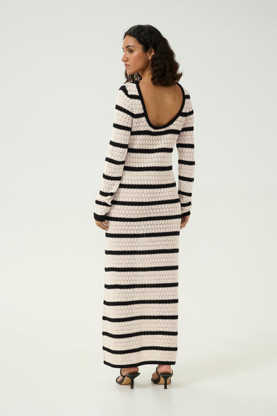 KAeleanor Knit Dress Feather Gray / Black Stripe - 10509646 Thumbnail