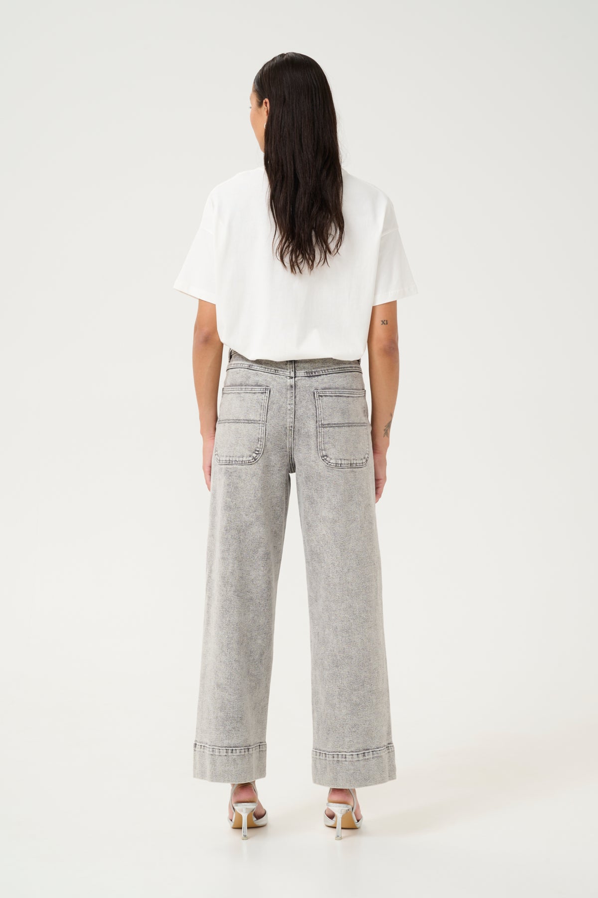 KAamelia 7/8 Jeans Grey Washed Denim - 10509652