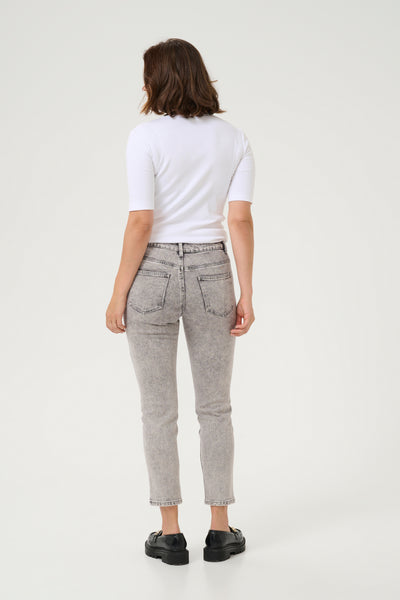 KAamelia Slim Jeans Grey Washed Denim - 10509653 Thumbnail