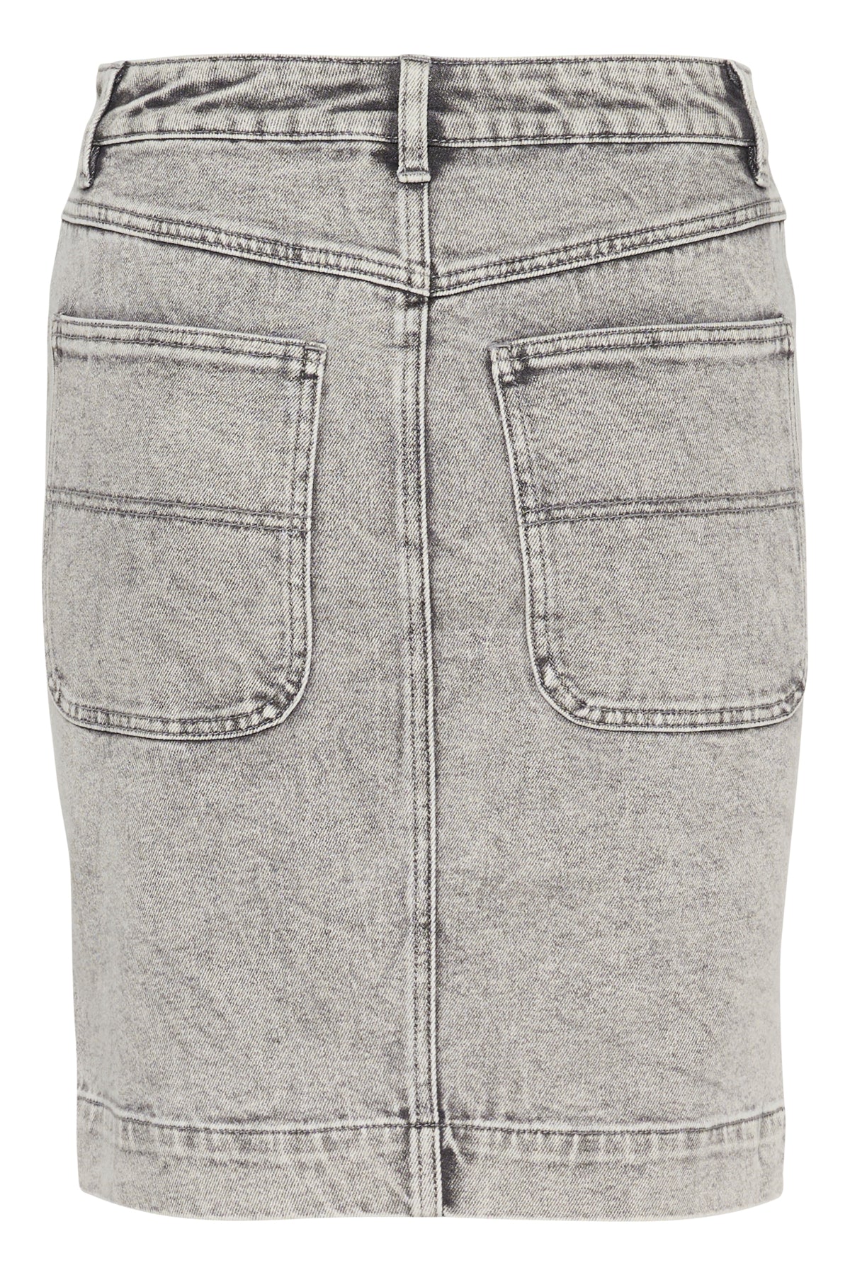 KAamelia Denim Skirt Grey Washed Denim - 10509658