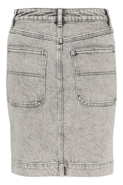 KAamelia Denim Skirt Grey Washed Denim - 10509658 Thumbnail