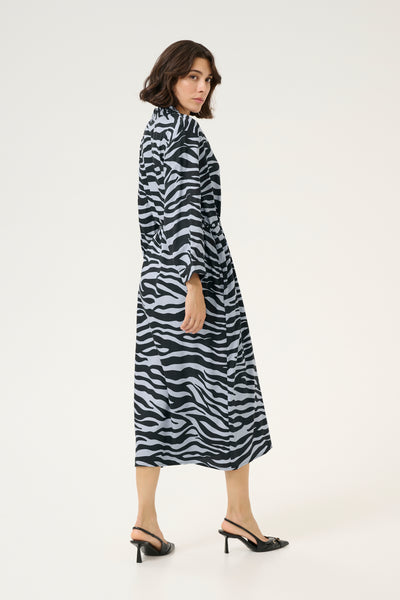 KAolga Dress Blue / Black graphic - 10509676 Thumbnail