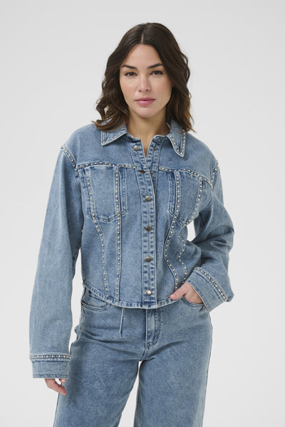 KAdorina Denim Shirt Washed Blue Denim - 10509685 Thumbnail