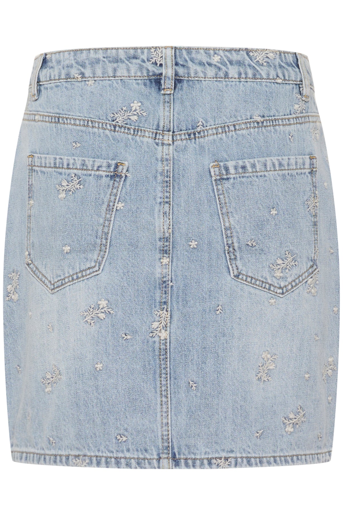KAbabeth Denim Skirt Blue Denim/Feather Flower Emb. - 10509717
