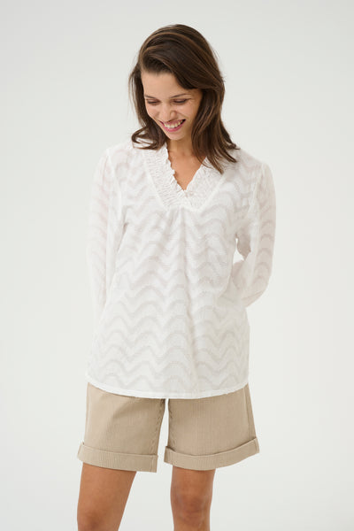 KAvictoria Blouse Chalk - 10509753 Thumbnail