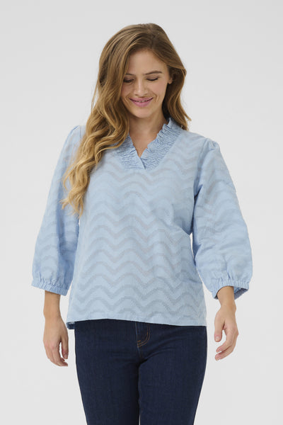 KAvictoria Blouse Soft Chambray - 10509753 Thumbnail