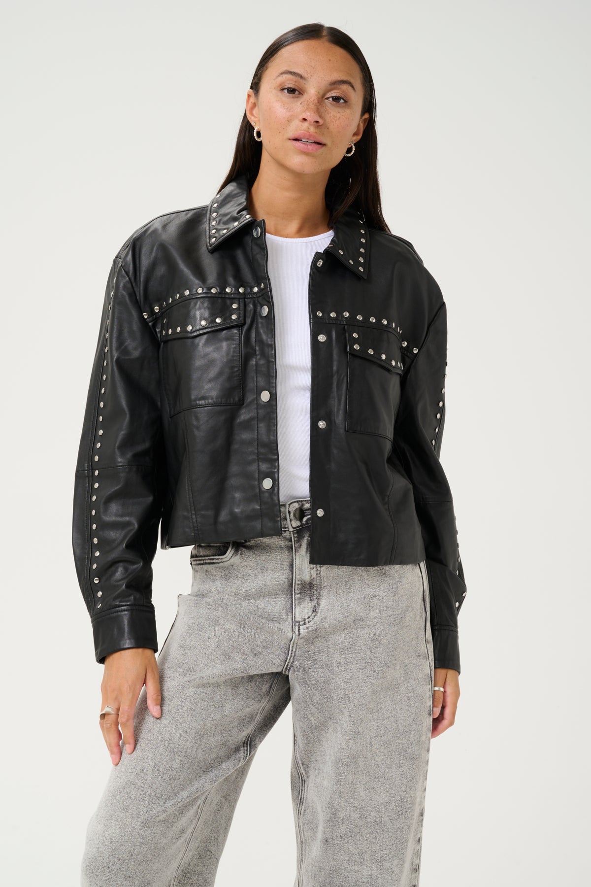 KAcassie Leather Jacket Black deep - 10509785
