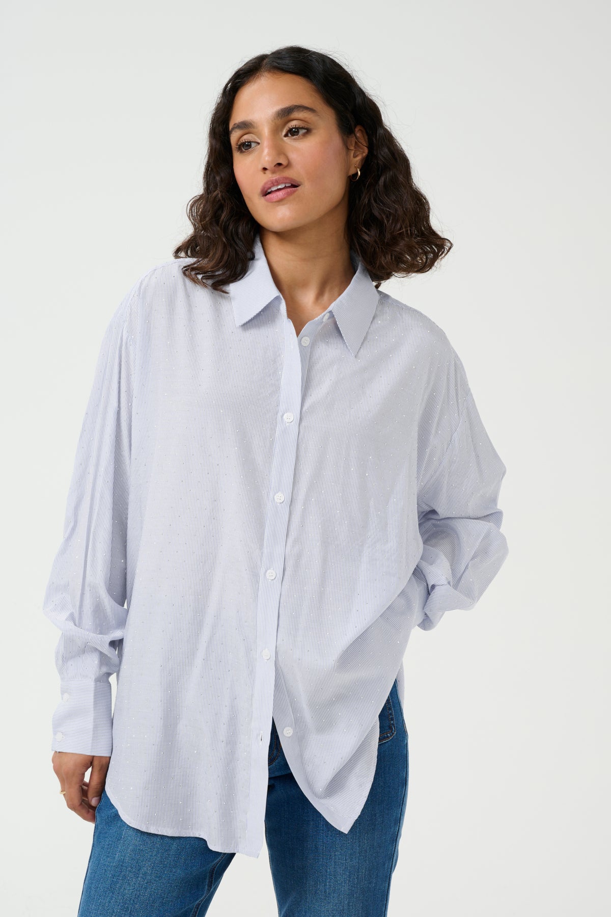 KAmilena Shirt Blue/White Stripe - 10509799