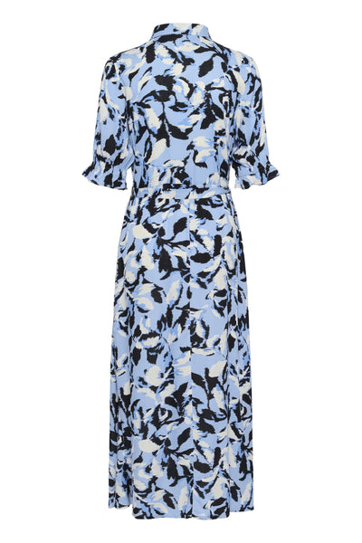 KAmira Plain Weave Dress Print Blue Flower Print Thumbnail