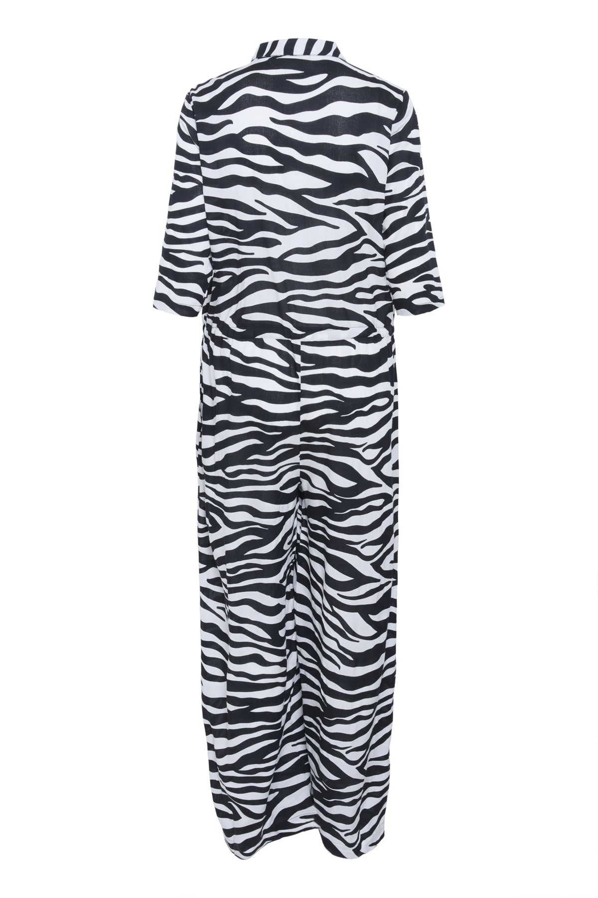 KAsanne Plain Weave Jumpsuit P Black/Chalk Animal Print - 10509808