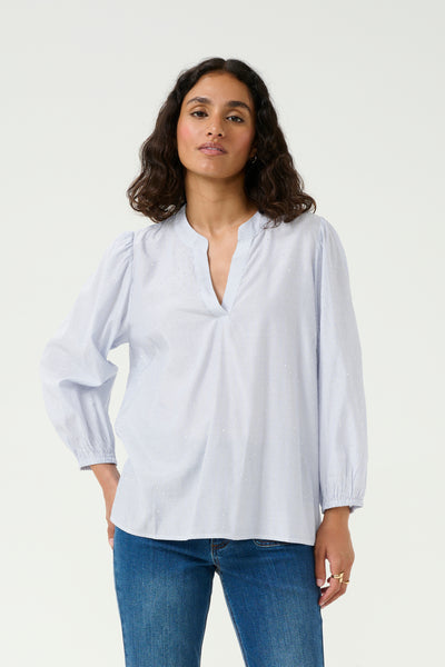 KAmilena Blouse Blue/White Stripe - 10509810 Thumbnail