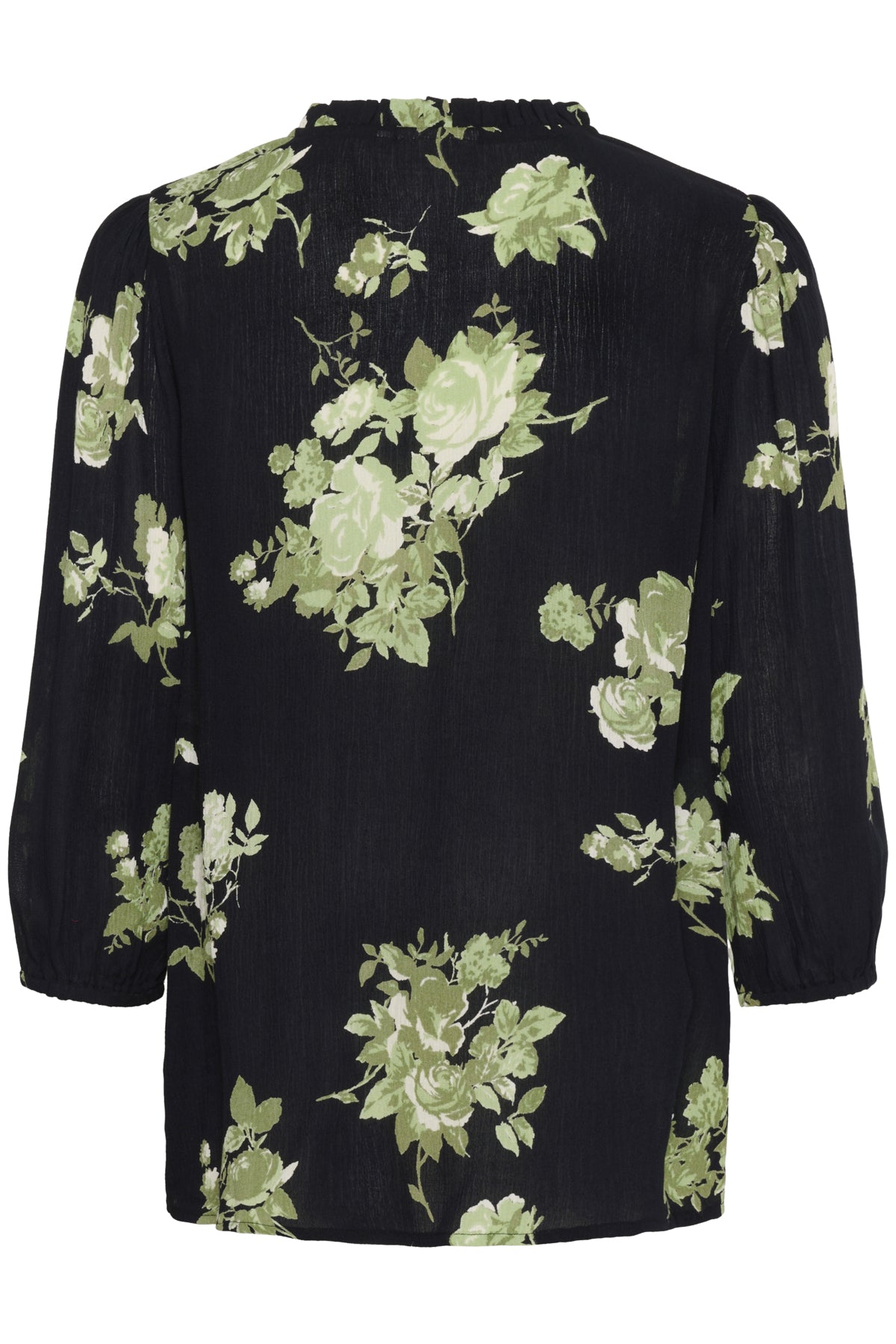 KAedita Amber Blouse Black / Green Flower Print
